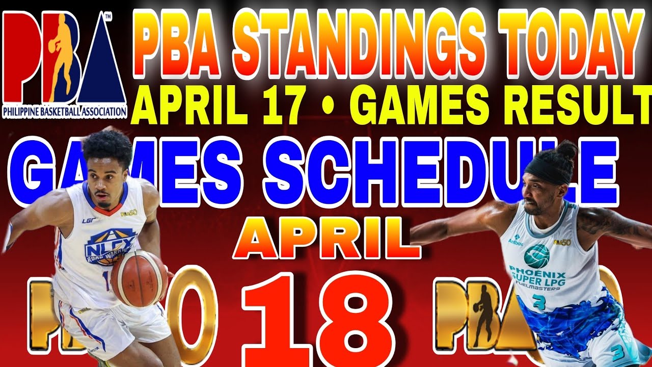 PBA Standings Today April 17, 2026 | Games Result | Games Schedule April 18, 2026