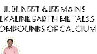 Alkaline earth metals#3 compounds of calcium