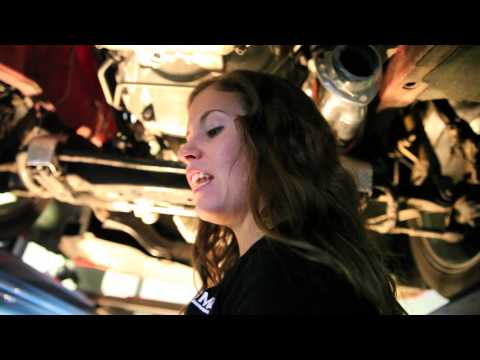 Alex "The Car Girl" Rogeo Installs Hedman Hedders on her Magnum SRT8 Race Car
