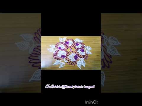 keshi Tejesh creative kolam#5×3dots different flower design rangoil#simple design kolam#short