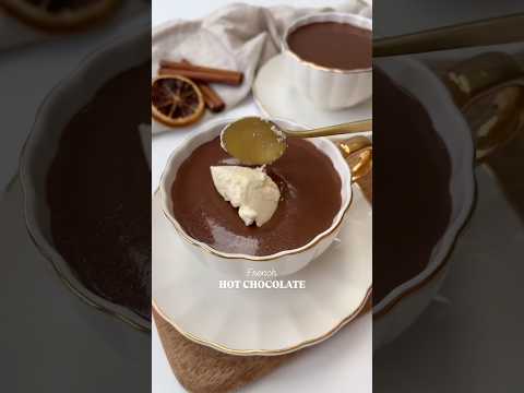 Authentic French Hot Chocolate ☕️ #hotchocolate #fall