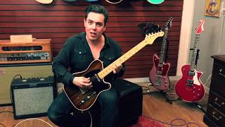 Video thumbnail for Moniker Dixie Walnut Top with Lollar Pickups Charlie Christian Bridge & Royal T Neck by Moniker Guitars