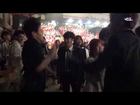 INFINITE x BEAST' interaction at Music Bank bts 140620 인피니트 & 비스트