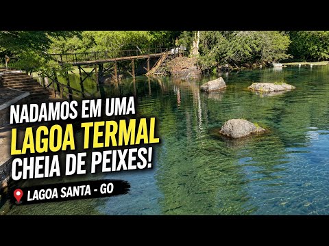NADAMOS em uma lagoa TERMAL cheia de peixes! 😳 | Lagoa Santa–GO