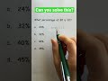 How To Solve Math Percentage Word Problem