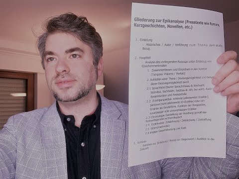 Tipps zur Epikanalyse in der Oberstufe Deutsch Klausur Abitur
