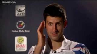 Djokovic Wins First-Round Dubai Match Against Llodra video
