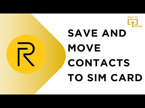 How to Save and Move Contacts to SIM Card on Realme Device