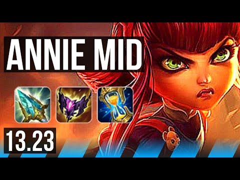 ANNIE vs AKALI (MID) | 10/1/8, 2000+ games, 1.1M mastery, Godlike | KR Master | 13.23