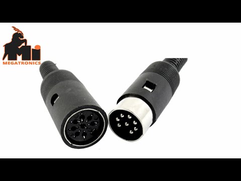 8PDMFC-HC | Pair Male Female 8-Pin DIN Audio Adapter Connector