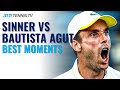 Jannik Sinner vs Roberto Bautista Agut: Brilliant Shots & Rallies | Dubai 2021 Highlights