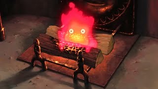 Anime Cozy Calcifer Fireplace 🔥 Relaxing Ambiance for Study & Sleep