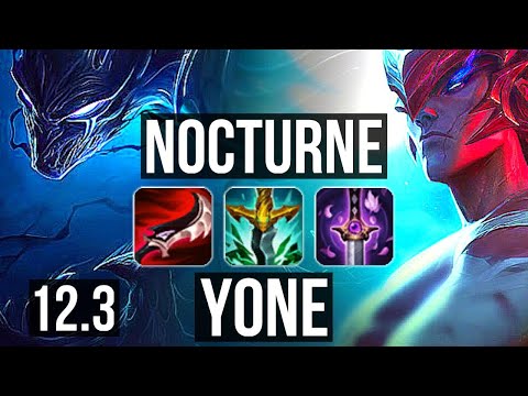 NOCTURNE vs YONE (MID) | 8/1/5, 7 solo kills, 700+ games, 1.3M mastery, Godlike | KR Master | 12.3