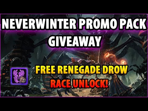 Neverwinter Mod 24 - FREE Renegade DROW Promo Pack Key Giveaway UNLOCK Renegade Drow Account Wide!