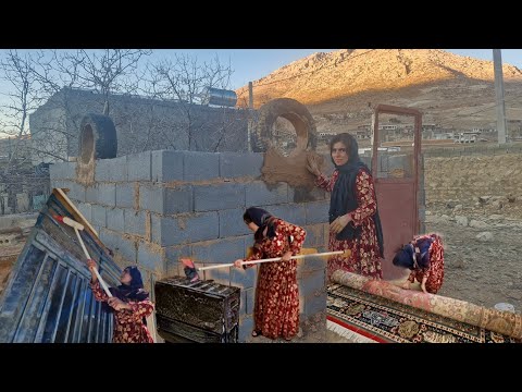 Budowa drzwi i okien w nowym domu i ewakuacja z poprzedniego domu  