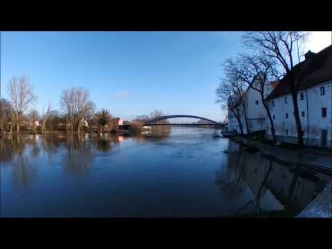 Straubing, Donau, Adler Bastion, 26 Dezember 2018