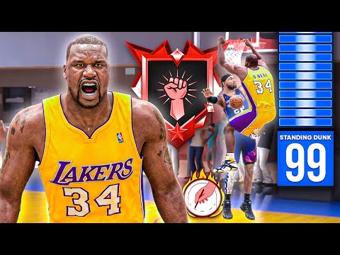 PRIME SHAQ BUILD + LEGEND RISE UP & 99 DUNK is DOMINATING RANDOM REC on NBA 2K26