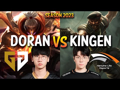 GEN Doran vs HLE Kingen - Doran JAX vs Kingen GANGPLANK Top - Patch 13.13