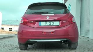 Video: Fox Edelstahl Sportauspuff-Komplettanlage ab Kat Peugeot 208 GTI