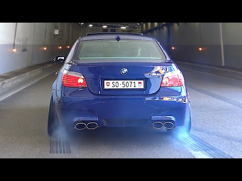 BMW M5 E60 with Eisenmann Race Exhaust INSANE V10 Sound | Launches & Burnouts!!