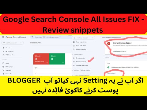 Google Search Console All Issues FIX - Review snippets - Earn Up To 500$ Daily - Quratulain Ansari
