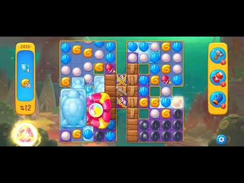 Fishdom Easy Level 2425 (with full seashell [Super Lightning]) @choraelmin