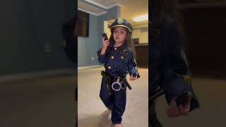 Police costume #shorts #youtubeshorts #police #kids #girl #costume #dressup #pretendplay