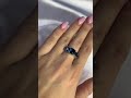 Серебряное кольцо с топазом Лондон Блю 3.407ct