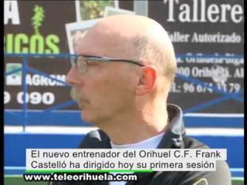 El nuevo entrenador del Orihuela CF dirige su primer entrenamiento