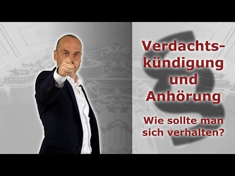 Verdachtskündigung und Anhörung - Wie sollte man sich verhalten? | Fachanwalt Bredereck