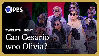 Cesario (Lupita Nyong'o) tries to woo Olivia (Sandra Oh) | Twelfth Night