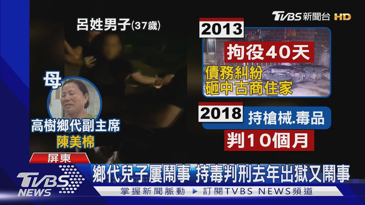 鄉代兒子屢鬧事 持毒判刑去年出獄又鬧事