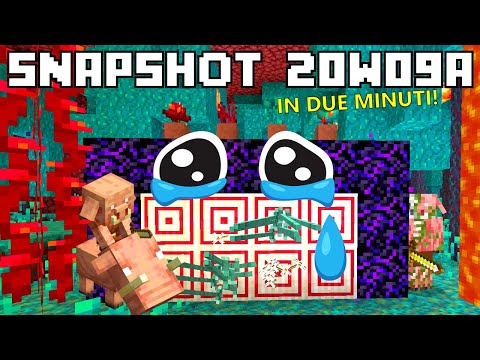 #Minecraft 1.16 in 2 MINUTI | ADDIO ZOMBIE PIGMEN! 😭 SnapShot 20w09a
