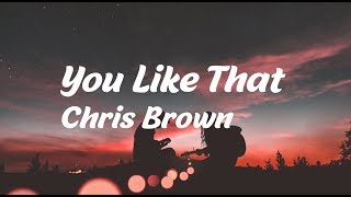 Chris Brown  - You Like That (Lyric)