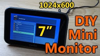 Мини монитор из матрицы планшета своими руками. Mini Monitor DIY 7” 1024x600px from tablet фото