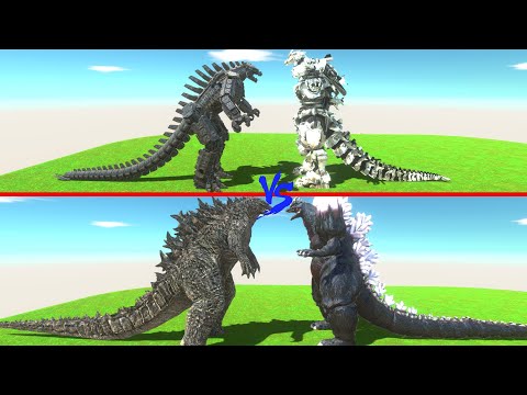 GODZILLA & SPACEGODZILLA vs MECHAGODZILLA & KIRYUGODZILLA - Animal Revolt Battle Simulator