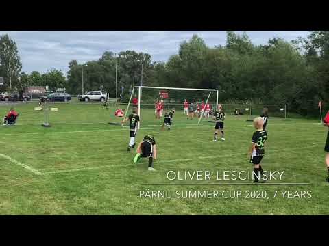 Pärnu Summer Cup, 7 years old footballer Oliver Lescinsky, playing one year up
