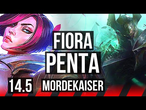 FIORA vs MORDEKAISER (TOP) | Penta, 6 solo kills, Legendary, 18/3/3 | TR Grandmaster | 14.5