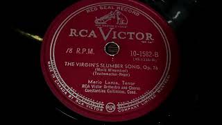 Mario Lanza (マリオ・ランツァ)  ♪The Virgin&#39;s Slumber Song♪(聖母の子守唄) 78rpm record