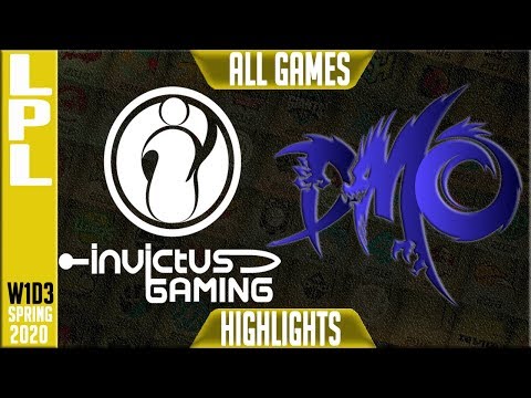 IG vs DMO Highlights ALL GAMES | LPL Spring 2020 W1D3 | Invictus Gaming vs Dominus Esports