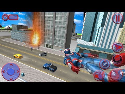 Flying Superhero Captain Robot Crime City Battle Android Gameplay