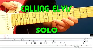 CALLING ELVIS - Guitar lesson - Guitar solo (with tabs) - Dire Straits - fast and slow version