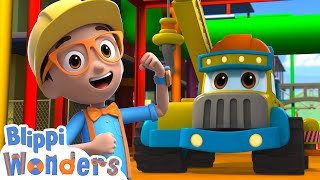 Blippi leans about safety with construction vehicles | Blippi Wonders Educational Videos for Kids