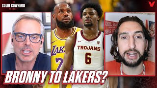 Nick Wright APPROVES of Bronny James & LeBron on Los Angeles Lakers | Colin Cowherd NBA