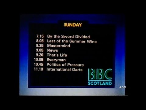 BBC1 Scotland closedown announcer Bob Christie 16th February 1985