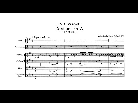 Mozart: Symphony No. 29 in A major, K. 201/186a (with Score)