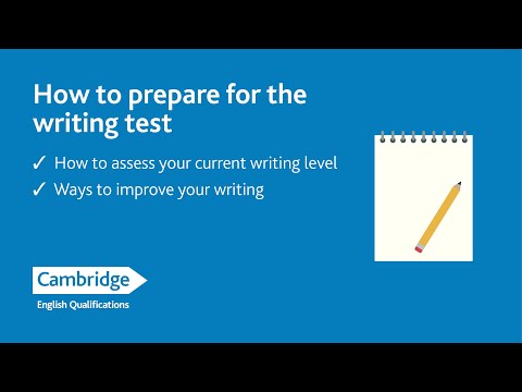 How to prepare for the writing test