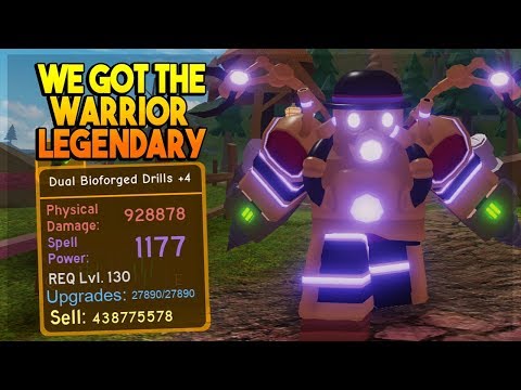 NEW WARRIOR LEGENDARY BUT WE HAVE A PROBLEM.. FROM BOSS RAID IN DUNGEON QUEST ROBLOX