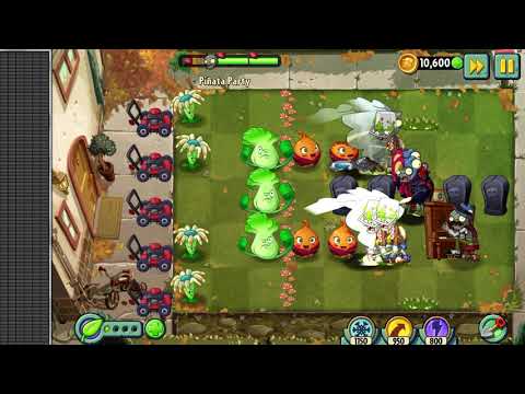 Plants vs Zombies 2 gameplay - Piñata Party - 21st November 2021