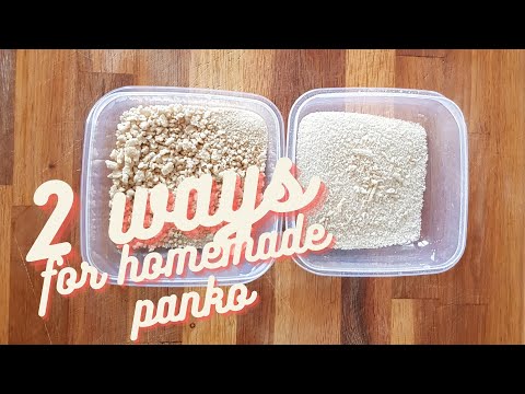 Homemade panko breadcrumbs from white bread: delicious!